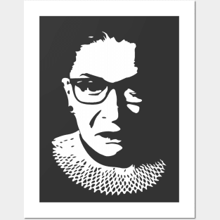 Ruth Bader Ginsburg Negative Space Portrait Posters and Art